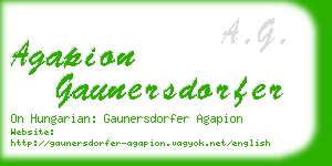 agapion gaunersdorfer business card